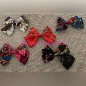 Vibrant Bow Hair Clips Set